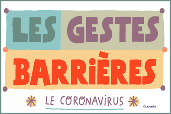 coronavirus  gestes barrieres visuel