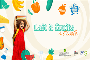 fruits et lait visuel
