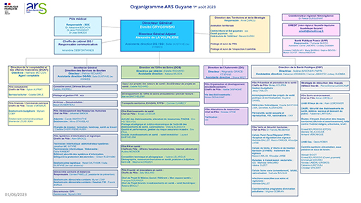 Organigramme de l'ARS Guyane | Agence régionale de santé Guyane