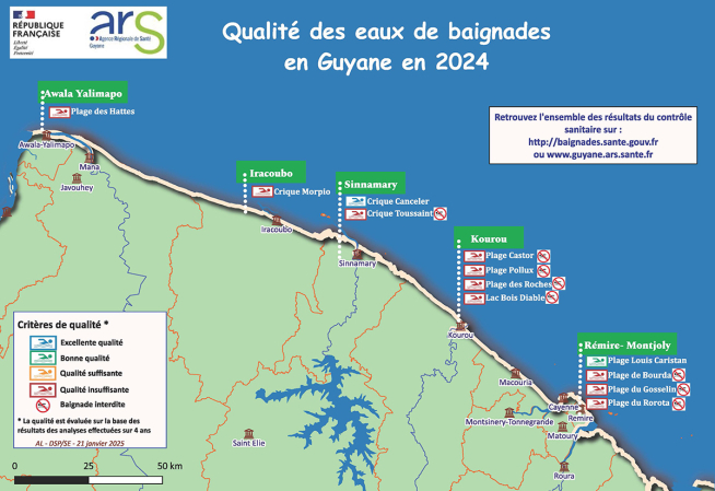 Carte qualité baignades 2024