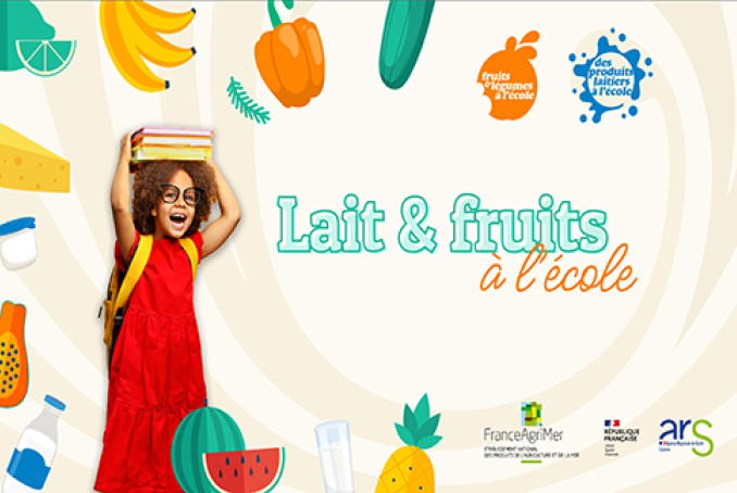 fruits et lait visuel