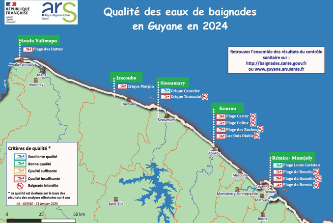 Carte qualité baignades 2024
